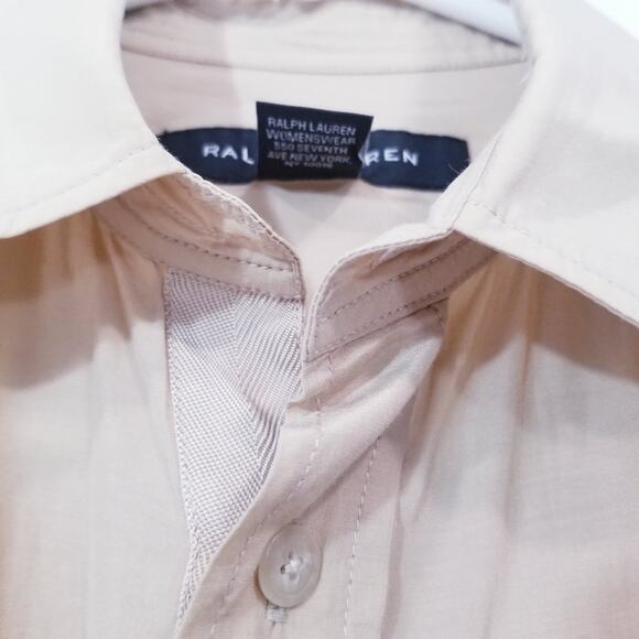 Ralph Lauren Black Label 100% Silk Shirt Dress Button Front Collared - Picture 11 of 15